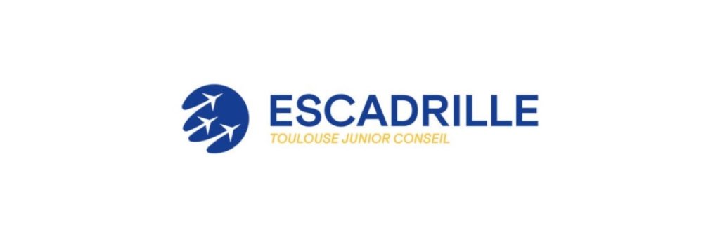 logo de la junior entreprise Escadrille , en cliquant, cela ouvre le site de l'entreprise